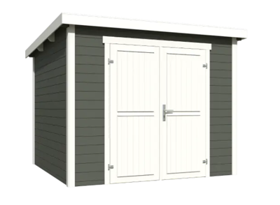 Blokhut Mila 250x250 Green Grey-Wit - Outdoor life