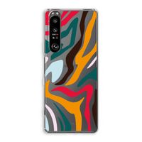 Colored Zebra: Sony Xperia 1 III Transparant Hoesje