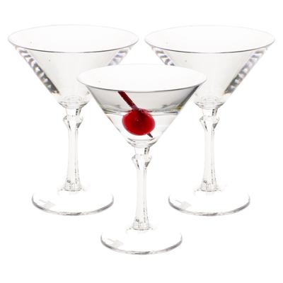 Martini cocktailglas - 12x stuks - transparant - kunststof - 20 cl/200 ml - feest cocktail glazen
