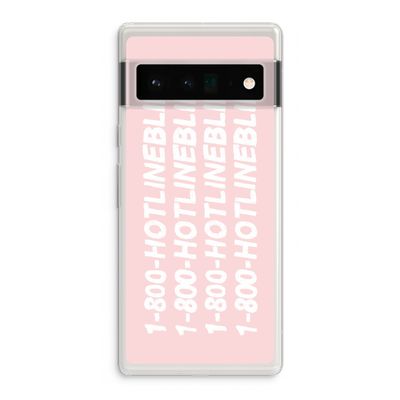 Hotline bling pink: Google Pixel 6 Pro Transparant Hoesje