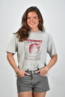 Golden Goose t-shirt GWP01874.P001890.60585 grey melange/haute red/black