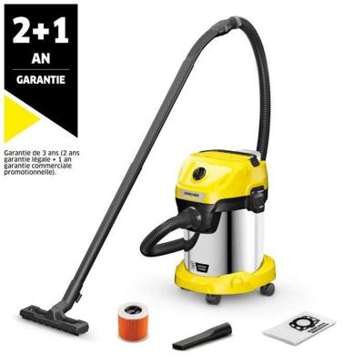 KARCHER WD 3-18 S V-17/20 draadloze water- en stofzuiger - Staal - 17 l - Geel