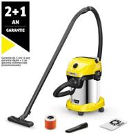 KARCHER WD 3-18 S V-17/20 draadloze water- en stofzuiger - Staal - 17 l - Geel