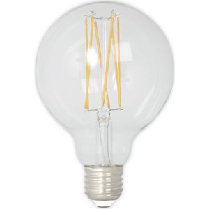 Calex LED Full Glass LongFilament Globe Lamp 240V 4W 350lm E27 GLB80, Clear 2300K Dimmable, energy label A+