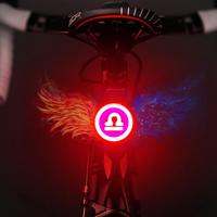 USB opladen rood blauw kleur paardrijden licht achterlicht veiligheidswaarschuwing licht (weegschaal stijl)