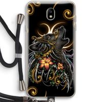 Huilende Wolf: Samsung Galaxy J7 (2017) Transparant Hoesje met koord