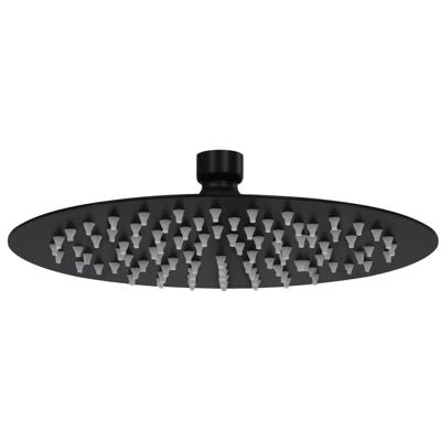 VidaXL Regendouchekop rond 20 cm roestvrij staal zwart