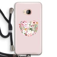 GRL PWR Flower: HTC U Play Transparant Hoesje met koord