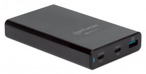 Manhattan 102223 USB-laadstation 65 W Thuis Uitgangsstroom (max.) 3 A Aantal uitgangen: 3 x USB 3.2 Gen 1 bus A (USB 3.0), USB-C bus (Power Delivery) Qualcomm