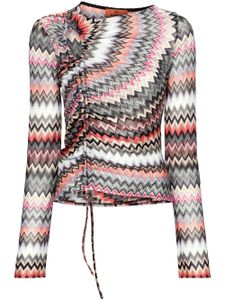 Missoni robe asymétrique à motif zigzag - Noir