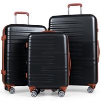 3-delige Kofferset met Lichtgewicht M-L-XL Koffers met Vier Wielen