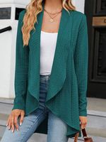 Plain Casual Crew Neck Kimono