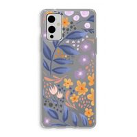 Flowers with blue leaves: OnePlus 9 Transparant Hoesje