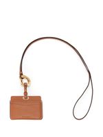 JW Anderson porte-cartes à détail de chaîne - Marron