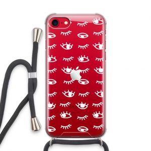 Eye pattern #3: iPhone SE 2020 Transparant Hoesje met koord