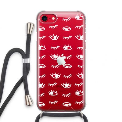 Eye pattern #3: iPhone SE 2020 Transparant Hoesje met koord