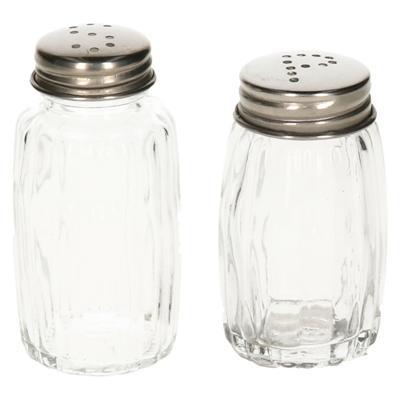 Peper en zout vaatje/stooiers - glas - 7 cm - Pepervaatje/Zoutvaatje - Peper en zout setje