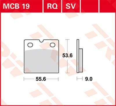TRW Remblokken, en remschoenen voor de moto, MCB19 Allround organisch