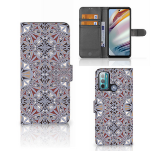 Motorola Moto G60 Bookcase Flower Tiles