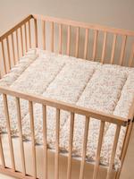 Vloermatras / Parkbodem hydrofiel katoen BLOEMEN wit, bedrukt