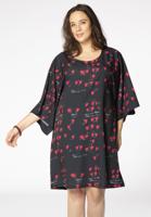 Yoek Jurk wijde mouwen HEART | Zwart | Maat 58/60