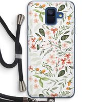 Sweet little flowers: Samsung Galaxy A6 (2018) Transparant Hoesje met koord