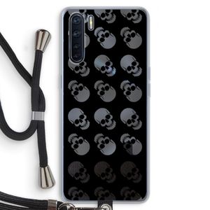 Musketon Skulls: Oppo A91 Transparant Hoesje met koord