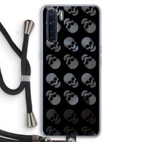 Musketon Skulls: Oppo A91 Transparant Hoesje met koord