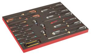 Bahco Foaminlay Fit&Go 3/3 met schroevendraaiers | precisieschroevendraaiers en inbussleutels - met lasermarkering - 37-delig - FF1A201LM