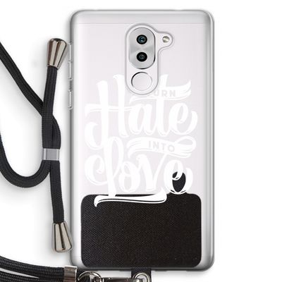 Turn hate into love: Honor 6X Transparant Hoesje met koord