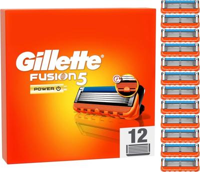 Gillette Gillette Fusion5 Power Scheermesjes - 12 Navulmesjes voor Mannen | Precisie en Comfort
