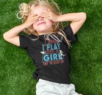 T-shirt voetbal play like a girl