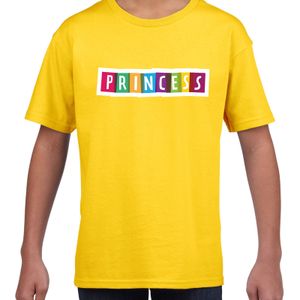 Princess fun t-shirt geel voor kids XL (158-164)  -