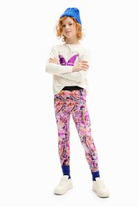 Leggings met vlindervleugels - RED - M