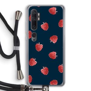 Framboosjes: Xiaomi Mi Note 10 Pro Transparant Hoesje met koord