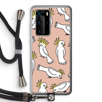Papegaai: Huawei P40 Pro Transparant Hoesje met koord
