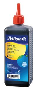 Pelikan Oost-Indische inkt, zwart, fles met gietstop van 1 l