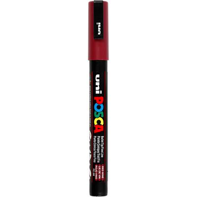 Uni-Posca Posca marker, afm pc-3m, lijndikte 0,9-1,3 mm, fijn, red wine, 1 stuk