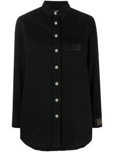 Raf Simons chemise droite en jean - Noir