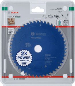 Bosch Accessoires Expert for Wood cirkelzaagblad voor accuzagen 160x1,5/1x20 T48 - 1 stuk(s) - 2608644505 - 2608644505