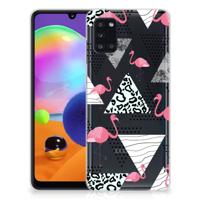 Samsung Galaxy A31 | TPU Hoesje | Flamingo Triangle