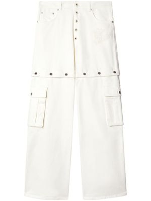 Off-White jean droit à taille mi-haute - Blanc