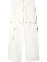 Off-White jean droit à taille mi-haute - Blanc