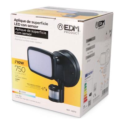 LED spotlight EDM 32572 Zwart F 10 W 750 Lm (4000 K)