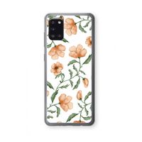 Peachy flowers: Samsung Galaxy A31 Transparant Hoesje