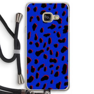 Blue Leopard: Samsung Galaxy A3 (2016) Transparant Hoesje met koord