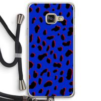Blue Leopard: Samsung Galaxy A3 (2016) Transparant Hoesje met koord