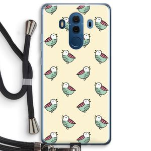 Vogeltjes: Huawei Mate 10 Pro Transparant Hoesje met koord
