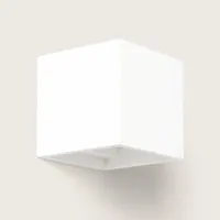 Wandlamp gips vierkant kubus G9 Wit overschilderbaar 11.5 cm