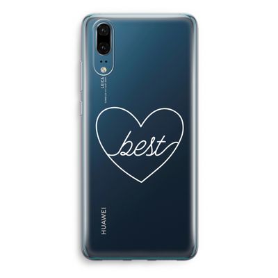Best heart pastel: Huawei P20 Transparant Hoesje
